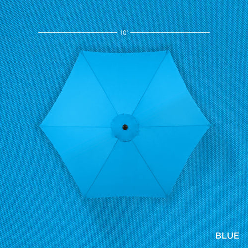 Outdoor Woodgrain Pattern Patio Umbrella Decoration w/ Tilt, Crank - 10ft