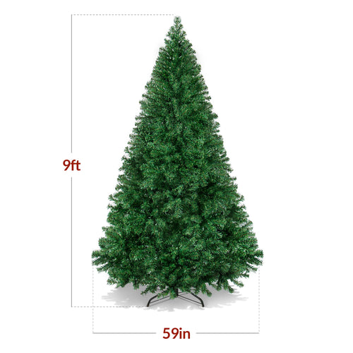Artificial Green Christmas Tree, Unlit Pine Design w/Easy Assembly