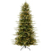 Pre-Lit Artificial Aspen Slim Noble Fir Christmas Tree w/ Metal Stand