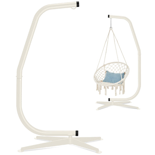 Curved Hanging Hammock C-Stand w/ All-Weather, Steel Frame - Stand Only