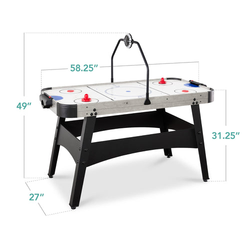 Air Hockey Game Table w/ LED Lights, Scoreboard, Powerful Motor - 54in