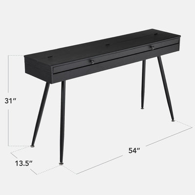 Modern 88 Key Fully Weighted Desk Style Digital Piano w/ Metal Legs
