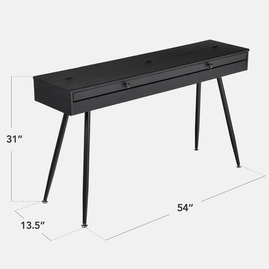 Modern 88 Key Fully Weighted Desk Style Digital Piano w/ Metal Legs