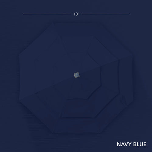 3-Tier Woodgrain Pattern Solar Patio Umbrella, Tilt Adjustment - 10ft