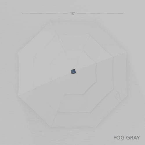 3-Tier Woodgrain Pattern Solar Patio Umbrella, Tilt Adjustment - 10ft