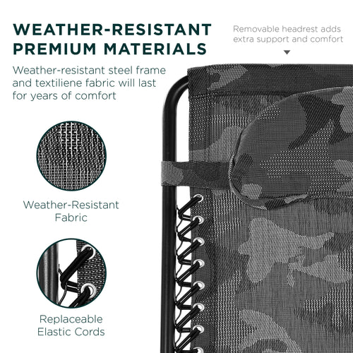 Oversized Reclining Zero Gravity Chair Lounger w/ Cup Holder, Pillow