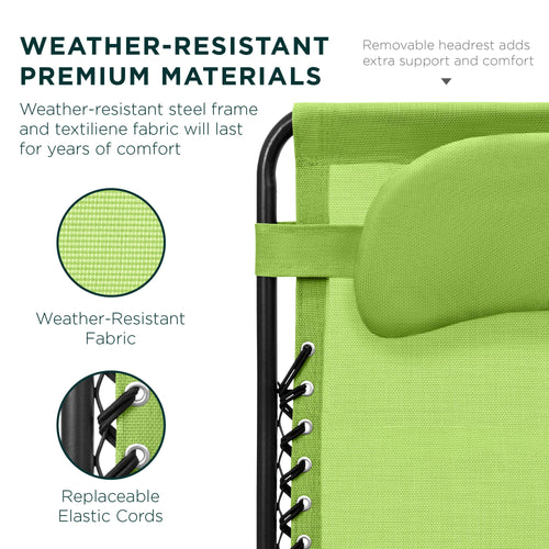 Oversized Reclining Zero Gravity Chair Lounger w/ Cup Holder, Pillow