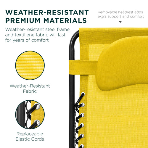 Oversized Reclining Zero Gravity Chair Lounger w/ Cup Holder, Pillow