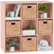 9-Cube Bookshelf Storage Display w/ 3 Removable Panels, Customizable Design