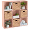 9-Cube Bookshelf, 13.5in Storage Display w/ Removable Panels, Customizable