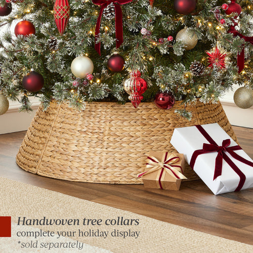 Pre-Lit Premium Semi-Flocked Cashmere Christmas Tree