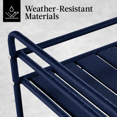 2-Tier Rolling Bar Cart Indoor/Outdoor w/ Shelves, Wine Rack, Locking Wheels