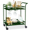 2-Tier Rolling Bar Cart Indoor/Outdoor w/ Shelves, Wine Rack, Locking Wheels