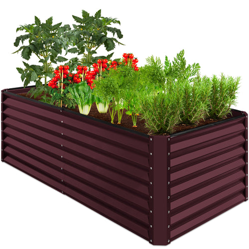 Outdoor Metal Raised Garden Bed for Vegetables, Flowers, Herbs - 6x3x2ft