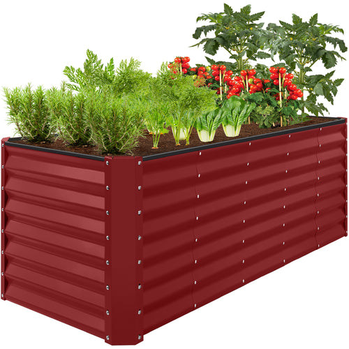 Outdoor Metal Raised Garden Bed for Vegetables, Flowers, Herbs - 8x2x2ft