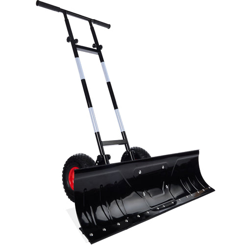 2-Wheel Snow Pusher w/ Adjustable Handle, Reflective Tape - 36in