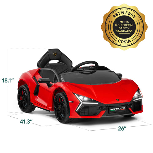 12V Kids Ride-On Car Officially Licensed Lamborghini Revuelto w/ Remote