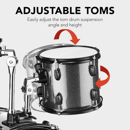 5-Piece Full Size Drum Set For Adults