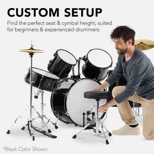 5-Piece Full Size Drum Set For Adults