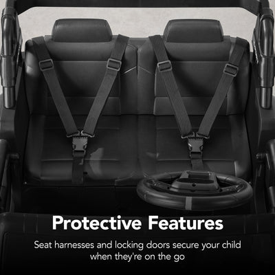 24V 2-Seater Electric Ride-On Car Truck w/ Parent Control, Bluetooth