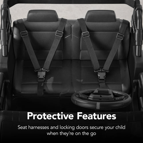 24V 2-Seater Electric Ride-On Car Truck w/ Parent Control, Bluetooth