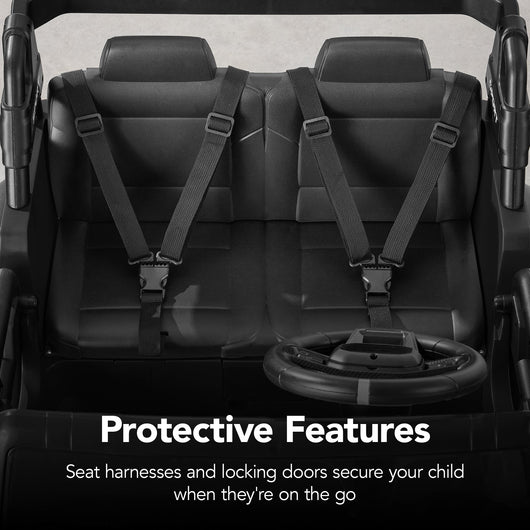 24V 2-Seater Electric Ride-On Car Truck w/ Parent Control, Bluetooth