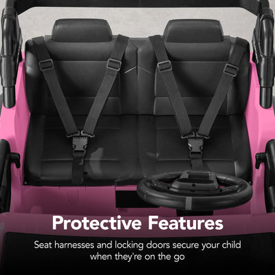 24V 2-Seater Electric Ride-On Car Truck w/ Parent Control, Bluetooth