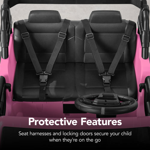 24V 2-Seater Electric Ride-On Car Truck w/ Parent Control, Bluetooth