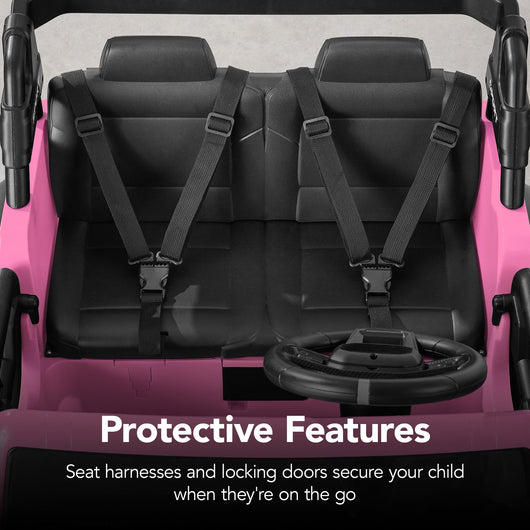 24V 2-Seater Electric Ride-On Car Truck w/ Parent Control, Bluetooth