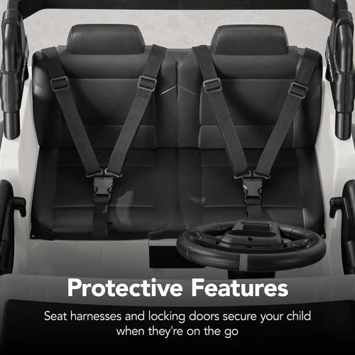 24V 2-Seater Electric Ride-On Car Truck w/ Parent Control, Bluetooth