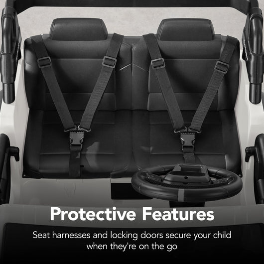 24V 2-Seater Electric Ride-On Car Truck w/ Parent Control, Bluetooth