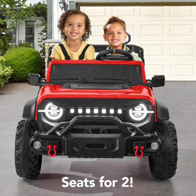 24V 2-Seater Electric Ride-On Car Truck w/ Parent Control, Bluetooth