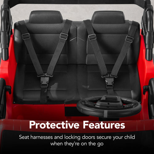 24V 2-Seater Electric Ride-On Car Truck w/ Parent Control, Bluetooth