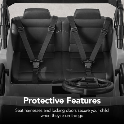 24V 2-Seater Electric Ride-On Car Truck w/ Parent Control, Bluetooth