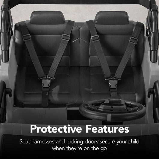 24V 2-Seater Electric Ride-On Car Truck w/ Parent Control, Bluetooth