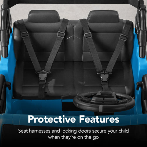 24V 2-Seater Electric Ride-On Car Truck w/ Parent Control, Bluetooth