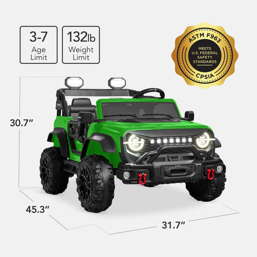 24V 2-Seater Electric Ride-On Car Truck w/ Parent Control, Bluetooth