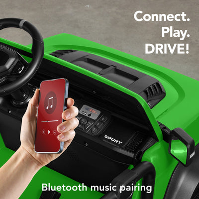 24V 2-Seater Electric Ride-On Car Truck w/ Parent Control, Bluetooth