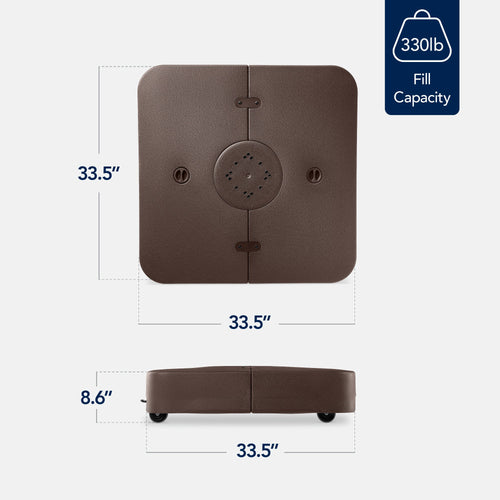 Outdoor Cantilever Base w/ Wheels, Locks, Fillable 330lb Capacity