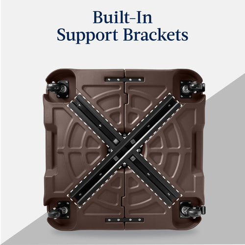 Outdoor Cantilever Base w/ Wheels, Locks, Fillable 330lb Capacity