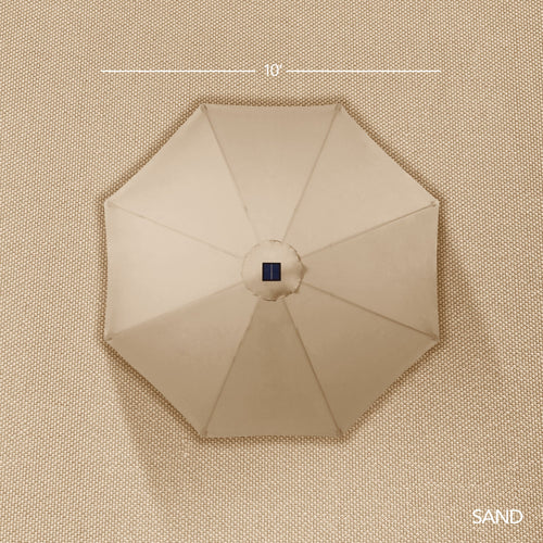 360 LED Rotating Cantilever Offset Patio Umbrella - 10ft