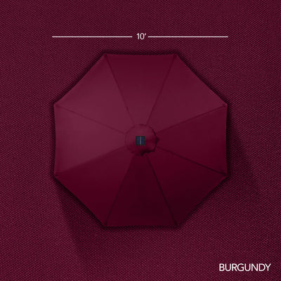 360 LED Rotating Cantilever Offset Patio Umbrella - 10ft