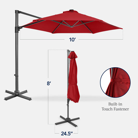 360 Rotating Cantilever Offset Patio Umbrella - 10ft