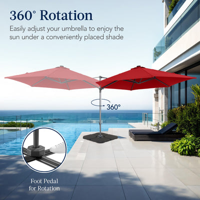 360 Rotating Cantilever Offset Patio Umbrella - 10ft