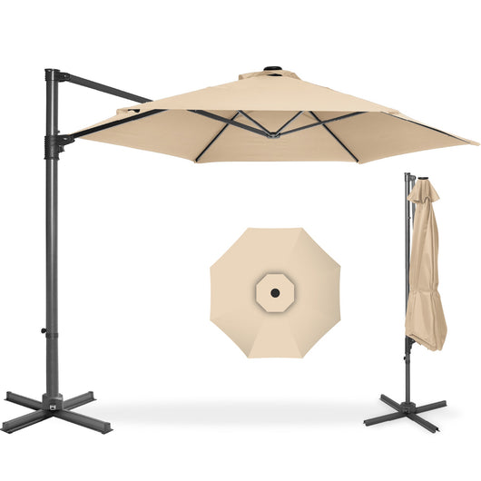 360 Rotating Cantilever Offset Patio Umbrella - 10ft