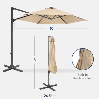 360 Rotating Cantilever Offset Patio Umbrella - 10ft