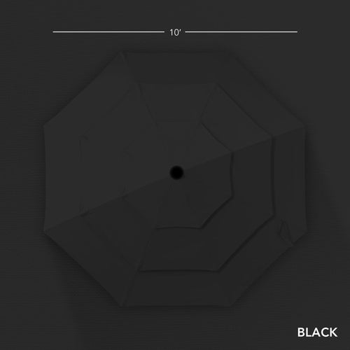 3-Tier Patio Umbrella w/ Tilt Adjustment, Crank - 10ft