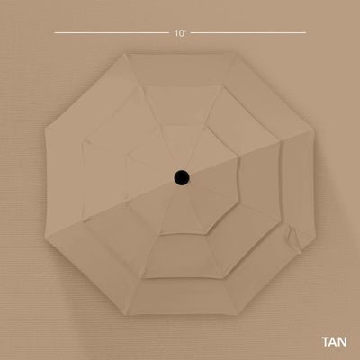 3-Tier Patio Umbrella w/ Tilt Adjustment, Crank - 10ft