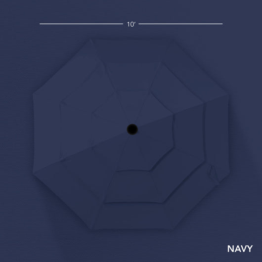 3-Tier Patio Umbrella w/ Tilt Adjustment, Crank - 10ft