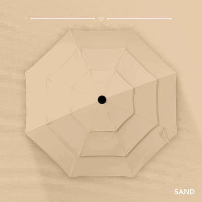 3-Tier Patio Umbrella w/ Tilt Adjustment, Crank - 10ft